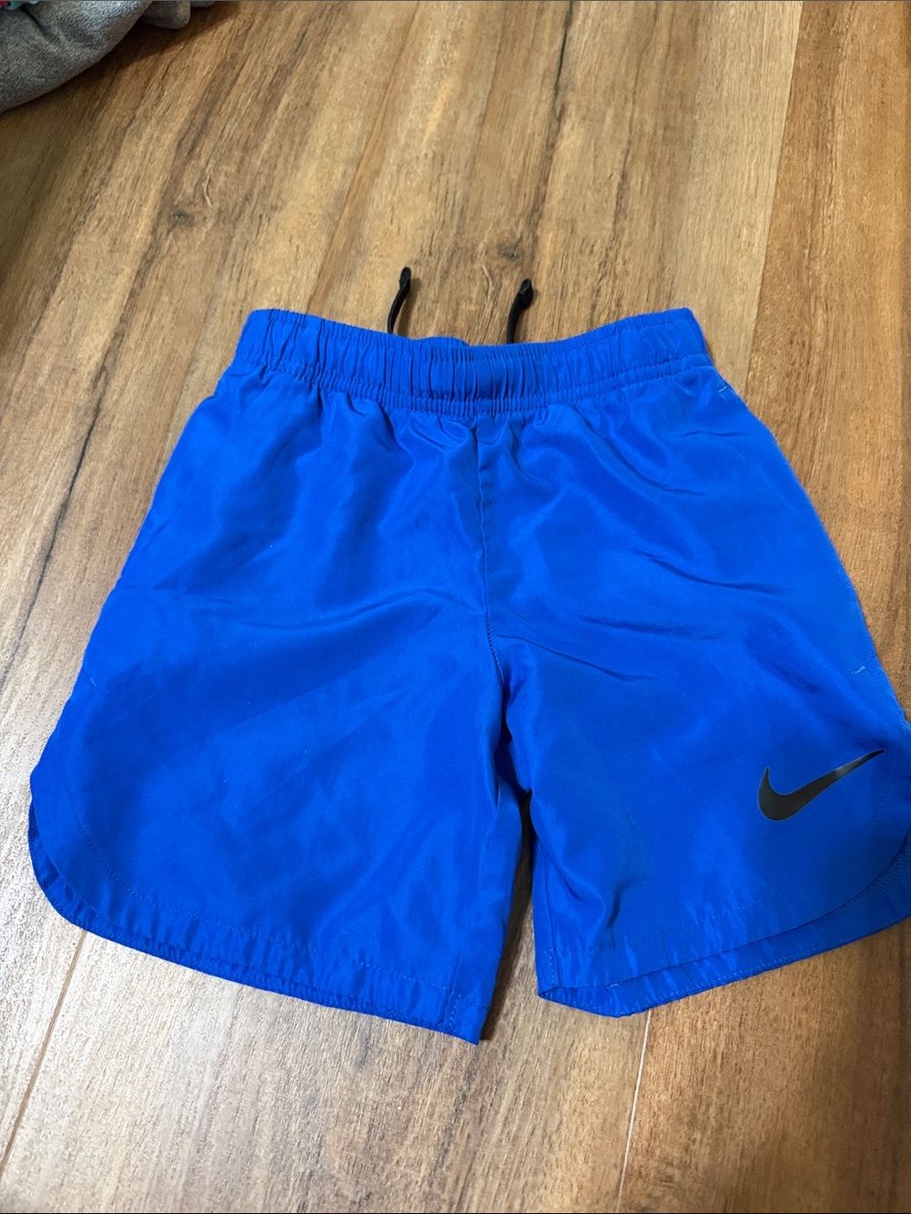 Nike Boys Bright Blue Athletic Shorts with Black Swoosh
